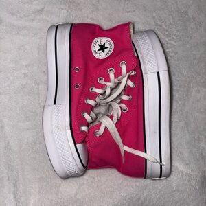 Converse High Top Sneakers - Bright Pink with White Sole
